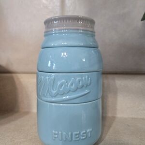 Mason Ceramic Measuring Cup  Set - Light Blue